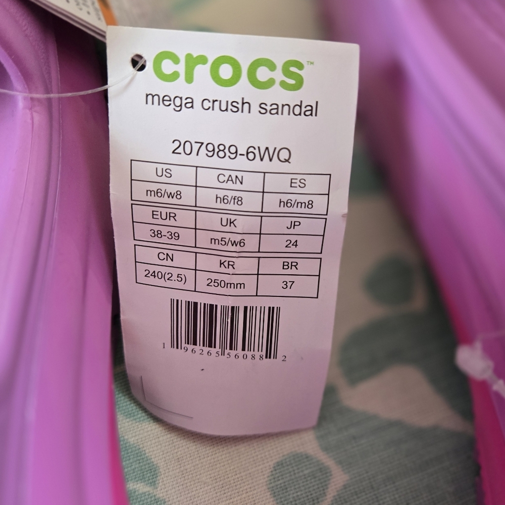 CROCS Women's Purple Sandals - Picture 6 of 6